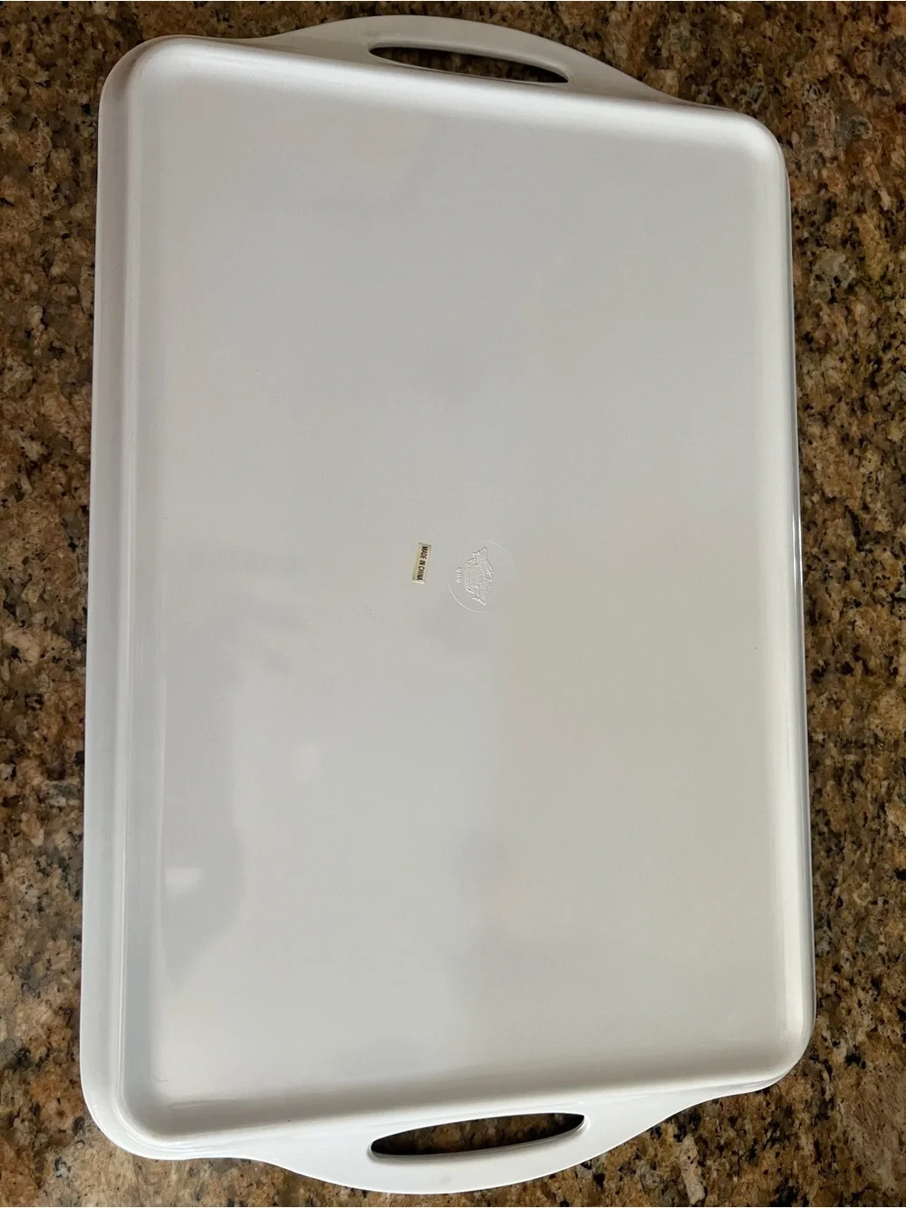 Vtg Harley-Davidson Large Rectangular Handled Serving Tray, hard Plastic Glossy